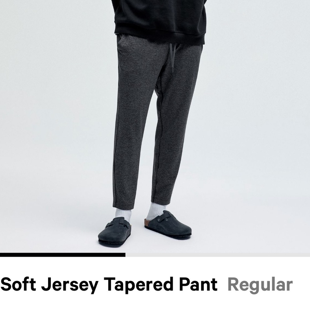 Soft Jersey Tapered Pant heathered graphite gray size xxl